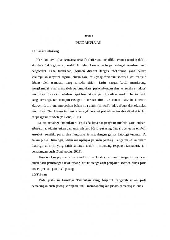 Laporan Doc 1707 | Laporan Praktikum Pengaruh Etilen Pada Pematangan