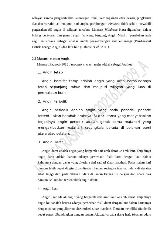 Laporan Praktikum Meteorologi Dan Klimatologi Data Angin