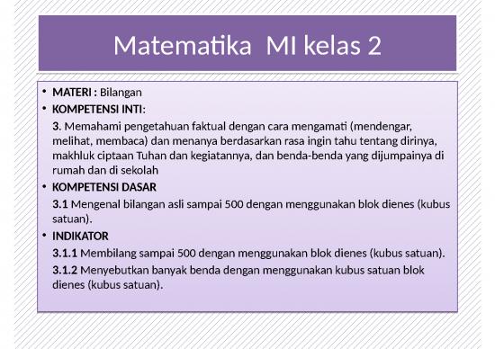 picture_Power Point- Mengenal Bilangan Asli Sampai 500 Dengan Blok Dienes - Kubus Satuan