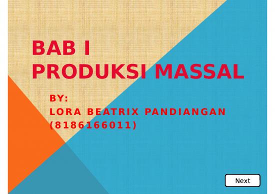 Produk Ppt 2652 | Produksi Massal