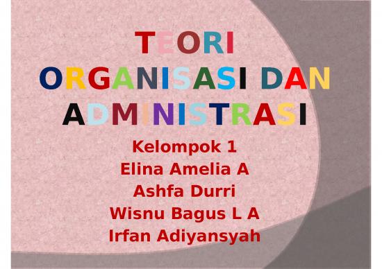 picture_Power Point Manajemen 2659 | Teori Organisasi Dan Administrasi