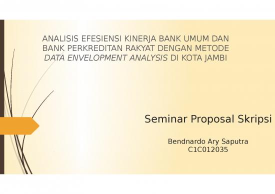 picture Powerpoint Templates Proposal 2709 | Analisis Efesiensi Kinerja Bank Umum Dan Bank Perkreditan Rakyat Dengan Metode Data Envelopment Analysis