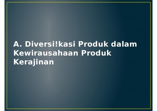 picture Produk Ppt 2712 | Diversifikasi Produk Dalam Kewirausahaan Produk Kerajinan