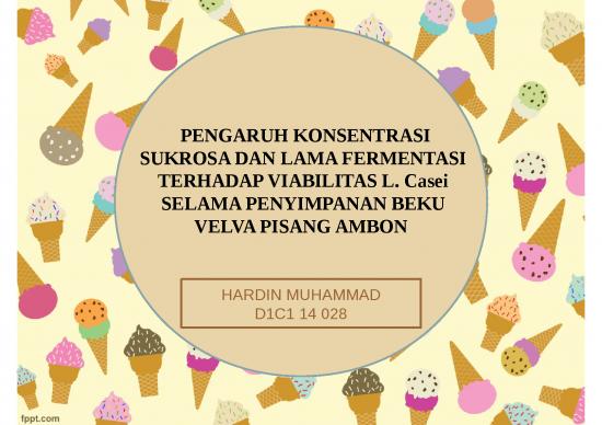 Produk Ppt 2713 | Fermentasi - Pengaruh Konsentrasi Sukrosa Dan Lama ...