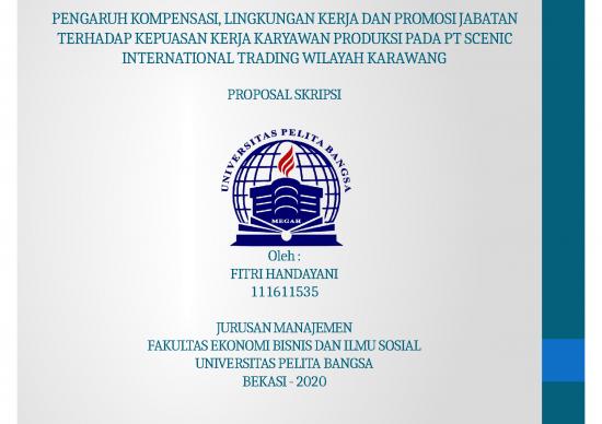 picture Pengaruh Kompensasi Lingkungan Kerja Dan Promosi Jabatan Terhadap Kepuasan Kerja Karyawan Produksi Pada Perusahaan