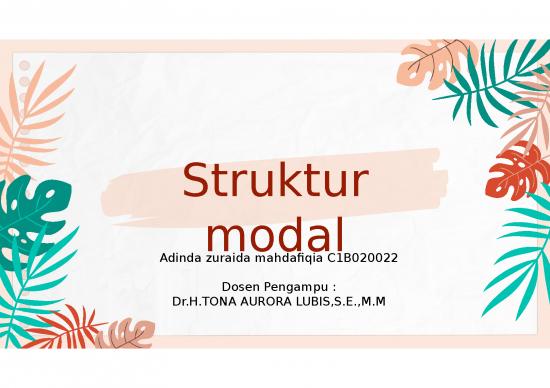 picture_Struktur Modal - Perimbangan Atau Perbandingan Antara Modal Milik Sendiri Dengan Modal Asing