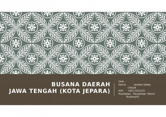 picture_Busana Daerah Jawa Tengah - Kota Jepara