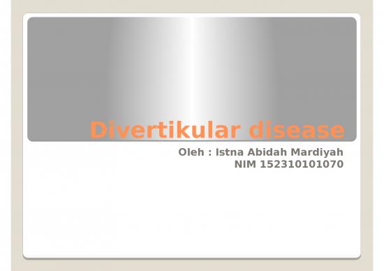 picture Definisi Penelitian 3051 | Deverticular Disease - Penyakit Peradangan Yang Terjadi Pada Divertikula Yang Disebabkan Oleh Kontraksi Otot Kolon