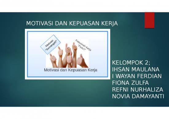 picture Motivasi Dan Kepuasan Kerja