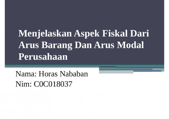 picture_Financial Presentation Power Point 3293 | Aspek Fiskal Dari Arus Barang Dan Arus Modal Perusahaan