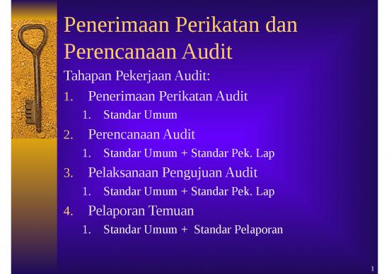 Contoh Laporan Keuangan Entitas Jasa 3305 | Penerimaan Perikatan Audit