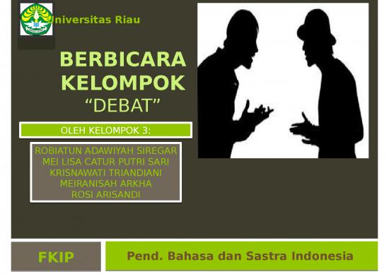 picture_Debat - Kegiatan Argumentasi Antara Dua Pihak Atau Lebih Dalam Mendiskusikan Dan Memecahkan Suatu Masalah
