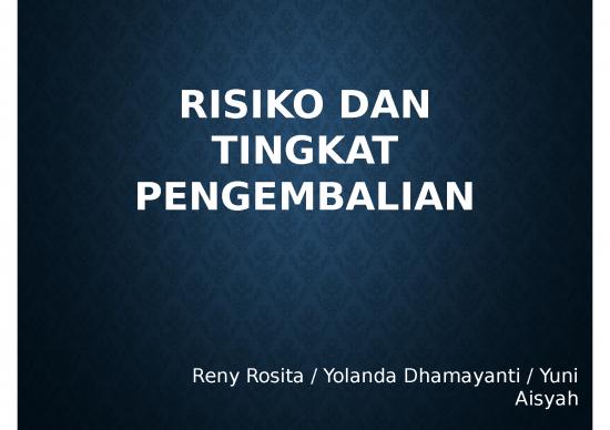 picture Peluang Ppt 3535 | Risiko Dan Tingkat Pengembalian