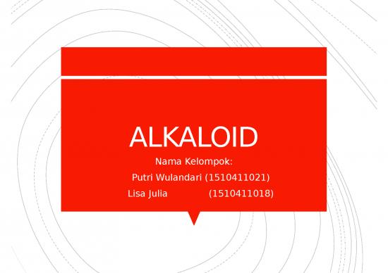 picture_Produk Ppt 3557 | Alkaloid - Senyawa Organik Metabolit Sekunder Yang Terdapat Di Alam Bersifat Basa Atau Alkali