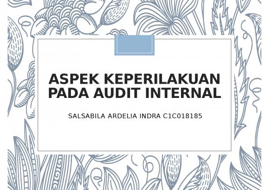 picture_Presentasi Usaha Ppt 3607 | Aspek Keperilakuan Pada Audit Internal