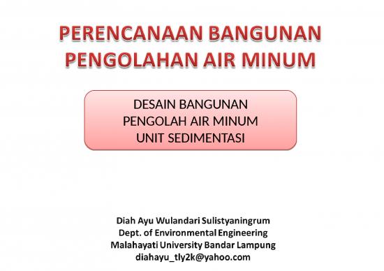 picture Desain Bangunan - Pengolah Air Minum Unit Sedimentasi