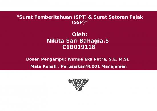 picture_Spt Dan Ssp - Surat Pemberitahuan Dan Surat Setoran Pajak