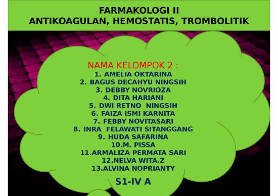 picture1_Powerpoint Oral Presentation 3645 | Antikoagulan Hemostatis Trombolitik - Farmakologi