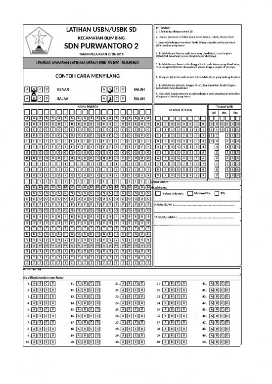 picture1_Excel Sheet Download 3889 | Lembar Jawaban Latihan Usbn Usbk Sd