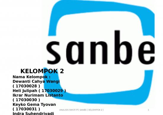 picture Work Spreadsheet 4001 | Analisis Swot Pt Sanbe