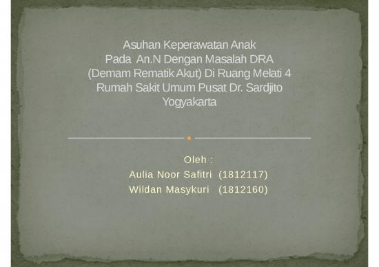 picture Contoh Pengkajian Keperawatan 4111 | Asuhan Keperawatan Anak Dra - Askep Anak Demam Rematik Akut picture Contoh Pengkajian Keperawatan 4111 | Asuhan Keperawatan Anak Dra - Askep Anak Demam Rematik Akut