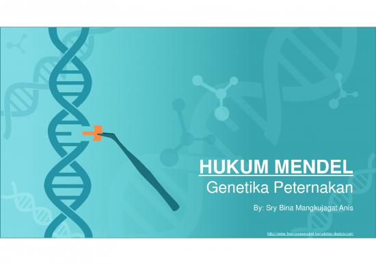 Hukum Pdf 4226 | Hukum Mendel - Genetika Peternakan