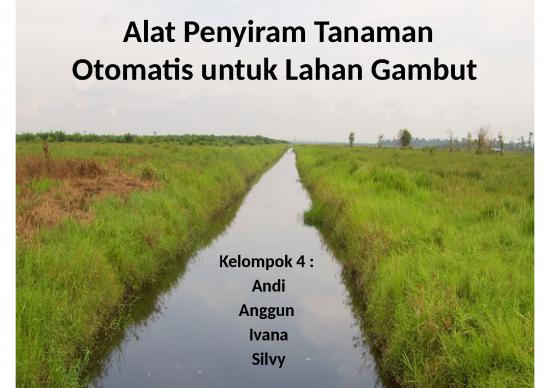 picture_Lahan Gambut - Alat Penyiram Tanaman Otomatis Untuk Lahan Gambut
