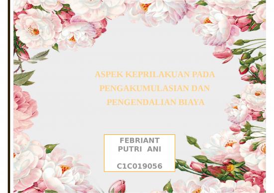 picture Power Point Manajemen 4290 | Aspek Keprilakuan - Aspek Keprilakuan Pada Pengakumulasian Dan Pengendalian Biaya