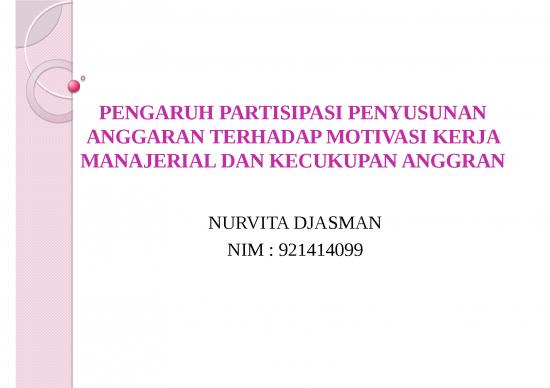 picture_Power Point Manajemen 4333 | Penyusunan Anggaran - Pengaruh Partisipasi Penyusunan Anggaran Terhadap Motivasi Kerja Manajerial Dan Kecukupan Anggaran