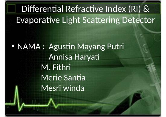picture1_Hplc Slideshare 4345 | Alat Detektor - Differential Refractive Index Ri And Evaporative Light Scattering Detector