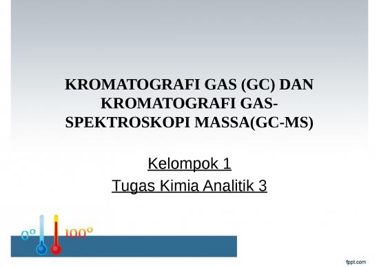 Kromatografi - Kromatografi Gas Gc Dan Kromatografi Gas-spektroskopi ...