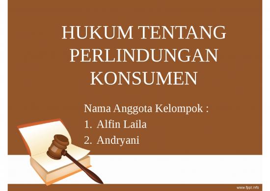 Hukum Tentang Perlindungan Konsumen