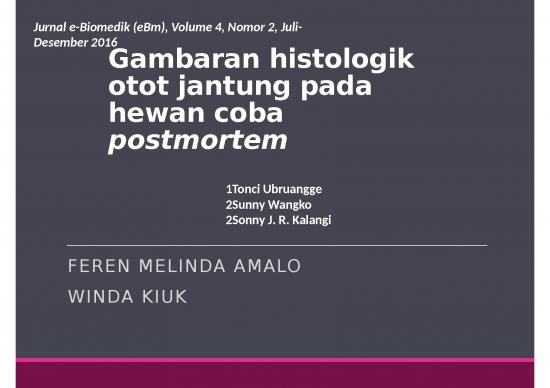 picture_Penelitian Deskriptif 4369 | Gambaran Histologik Otot Jantung Pada Hewan Coba Postmortem