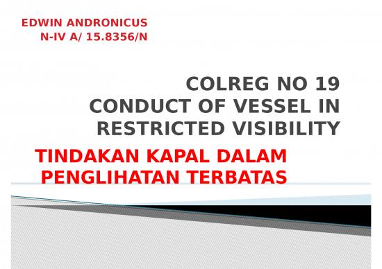picture_Radar Ppt 4388 | Tindakan Kapal Dalam Penglihatan Terbatas - Colreg No 19 Conduct Of Vessel In Restricted Visibility