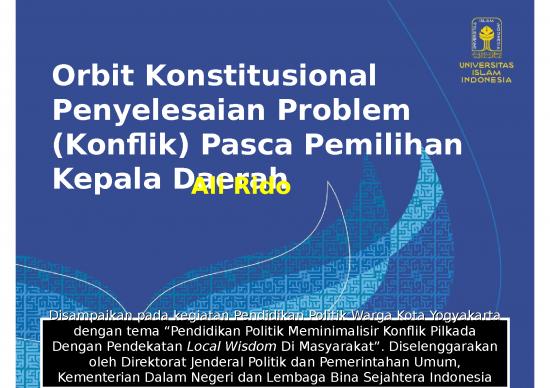 picture_Konflik Pilkada - Orbit Konstitusional Penyelesaian Problem Konflik Pasca Pemilihan Kepala Daerah