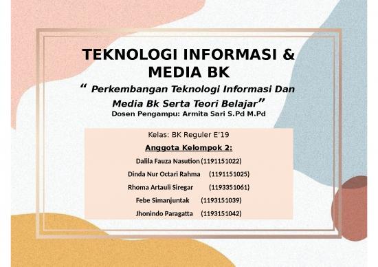 picture Pendidikan Ppt 4451 | Media Bk - Perkembangan Teknologi Informasi Dan Media Bk Serta Teori Belajar