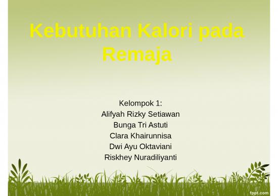 picture Kebutuhan Kalori Pada Remaja