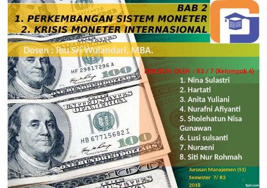picture Kebijakan Moneter Ppt 4528 | Krisis Moneter Internasional - Perkembangan Sistem Moneter