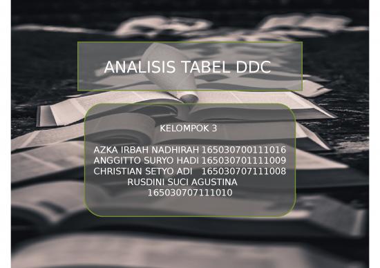 picture_Analisis Tabel Ddc - Sistem Klasifikasi Perpustakaan Hasil Karya Melvil Dewey