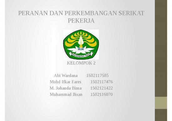 picture_Serikat Pekerja - Peranan Dan Perkembangan Serikat Pekerja