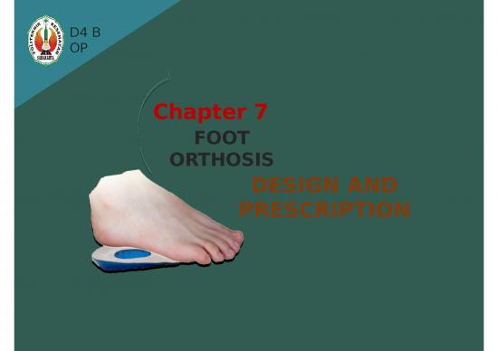 picture1_Material Ppt 4652 | Foot Orthosis - Design And Prescription