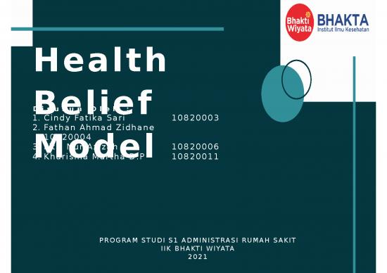 Strategi Ppt 4712 | Health Belief Model Hbm - Teori Psikologi Yang ...