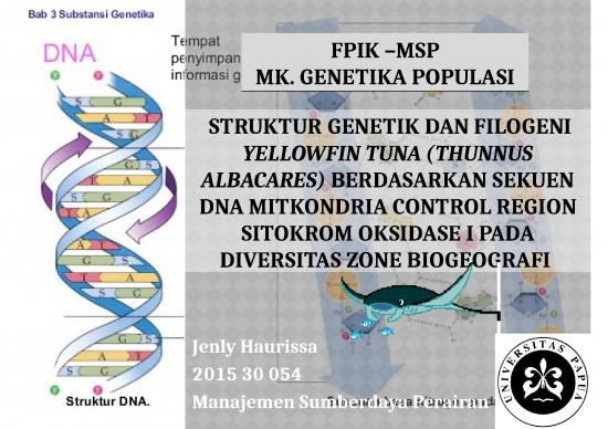 picture_Contoh Pendahuluan Jurnal 4746 | Yellowfin Tuna Thunnus Albacares - Struktur Genetik Dan Filogeni