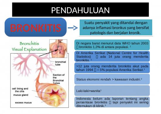 Laporan Ppt 3016 | Bronkitis - Penyakit Yang Ditandai Dengan Adanya ...