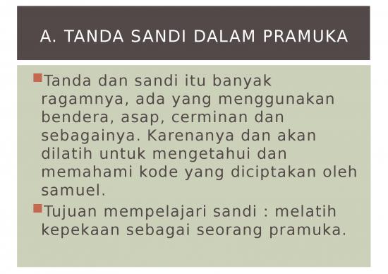 Materi Pramuka Tanda Sandi Tali Temali Kompas Smaphore