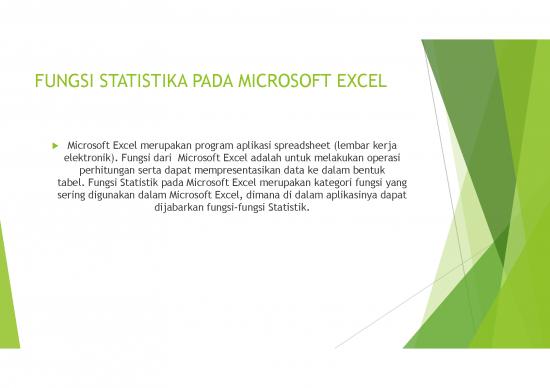 Statistik Pdf 3950 | Fungsi Statistika Pada Microsoft Excel