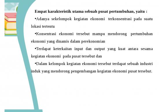 Kebijakan Tentang Pusat-pusat Pertumbuhan Daerah