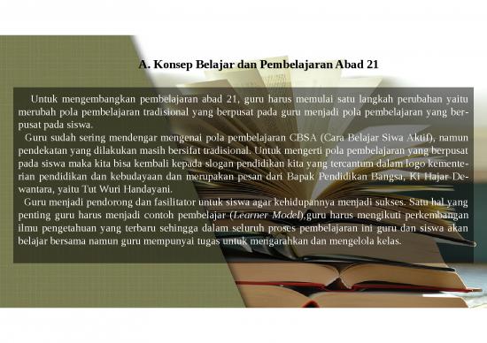 Pendidikan Ppt 3020 | Konsep Belajar Dan Pembelajaran Abad 21