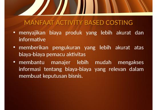 Cara Membuat Presentasi Bisnis 3105 | Activity Based Costing Abc ...