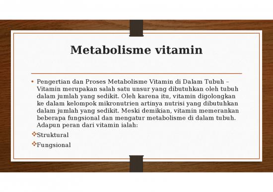 Metabolisme Vitamin Mineral Makanan Dan Sumber Yodium